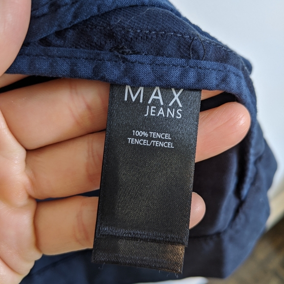 Max Jeans Navy Utility Tencel Jacket Size M - Picture 8 of 8